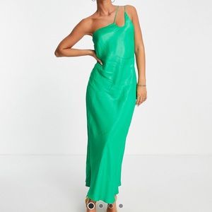 Mango One Shoulder Maxi Dress